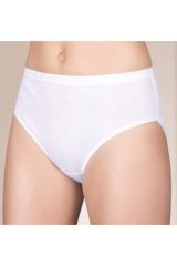 Kadın Beyaz  Ribana Biyeli Bikini Külot 2064 6'lı Paket