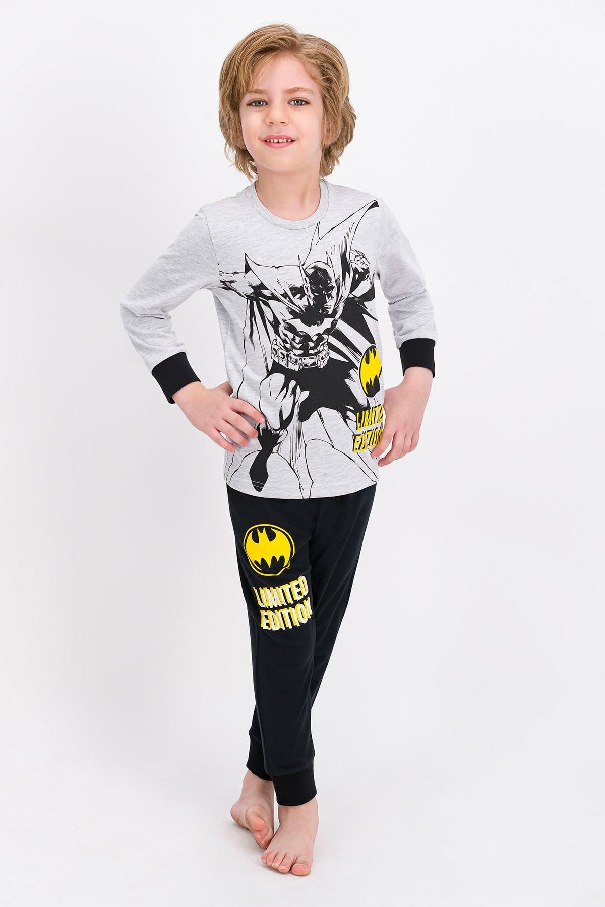 BATMANERKEK ÇOCUK UZUN KOLLU PİJAMA TAKIM