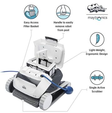 Gemaş DOLPHIN E10 Otomatik Havuz Süpürge Robotu-Automatic Pool Cleaners-ToptancıyızBiz