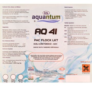 Aquantum 30 Kg Hızlı Çöktürücü Sıvı - Liquid Flocculant-ToptancıyızBiz