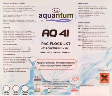 2 ADET Aquantum 30 Kg (60 KG) Hızlı Çöktürücü Sıvı - Liquid Flocculant-ToptancıyızBiz