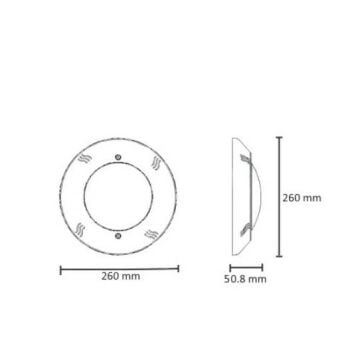 Mega Pool Mavi Led ( Osram ) Sıva Üstü Havuz Aydınlatma Lambası-Flat Type Led Lights-ToptancıyızBiz