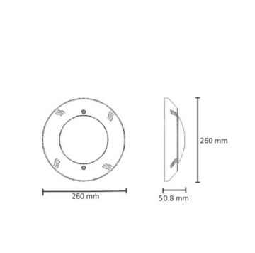 Mega Pool RGB Led (Osram) 2 Kablolu Sıva Üstü Havuz Aydınlatma Lambası-Flat Type Led Lights-ToptancıyızBiz