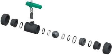 Gemaş Havuz Pvc Küresel Su Vanası d.75 mm-Yapıştırmalı-Pool Valve-ToptancıyızBiz