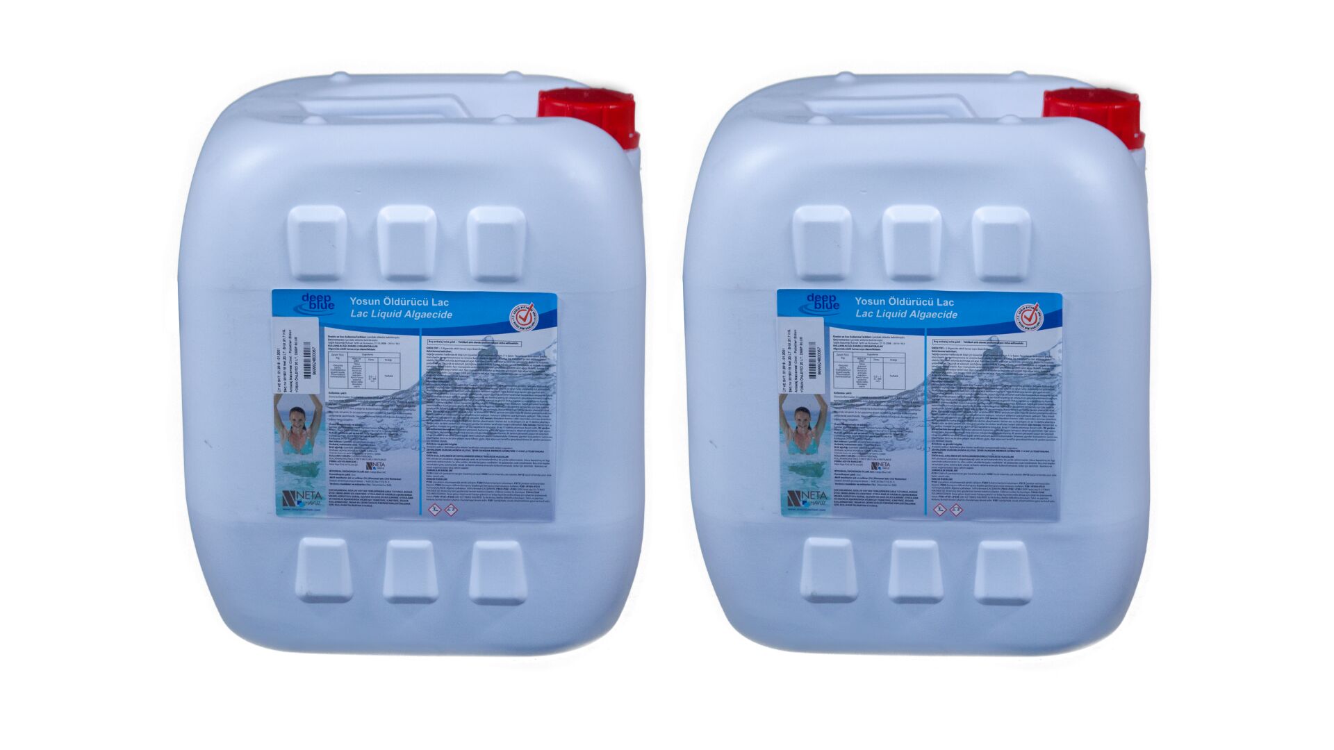 2 ADET Deep Blue 20 Kg  (40 KG) LAC 2 % 8 DDAC Formüllü  Biocıdı Yosun Öldürücü - Liquid Algaecide