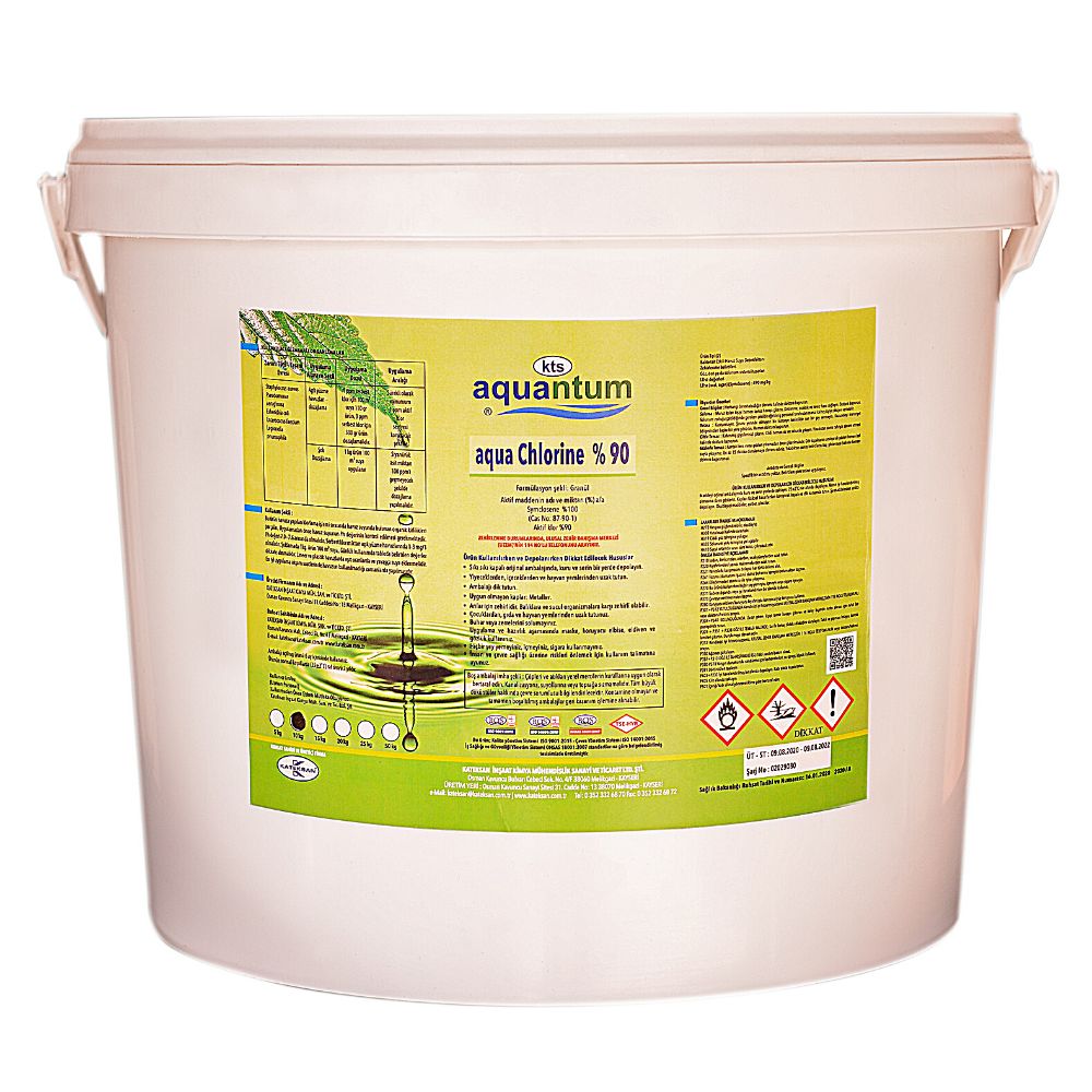 Aquantum 5 Kg Klor (Chlor) 90 Granül %90 Aktif Klor-ToptancıyızBiz