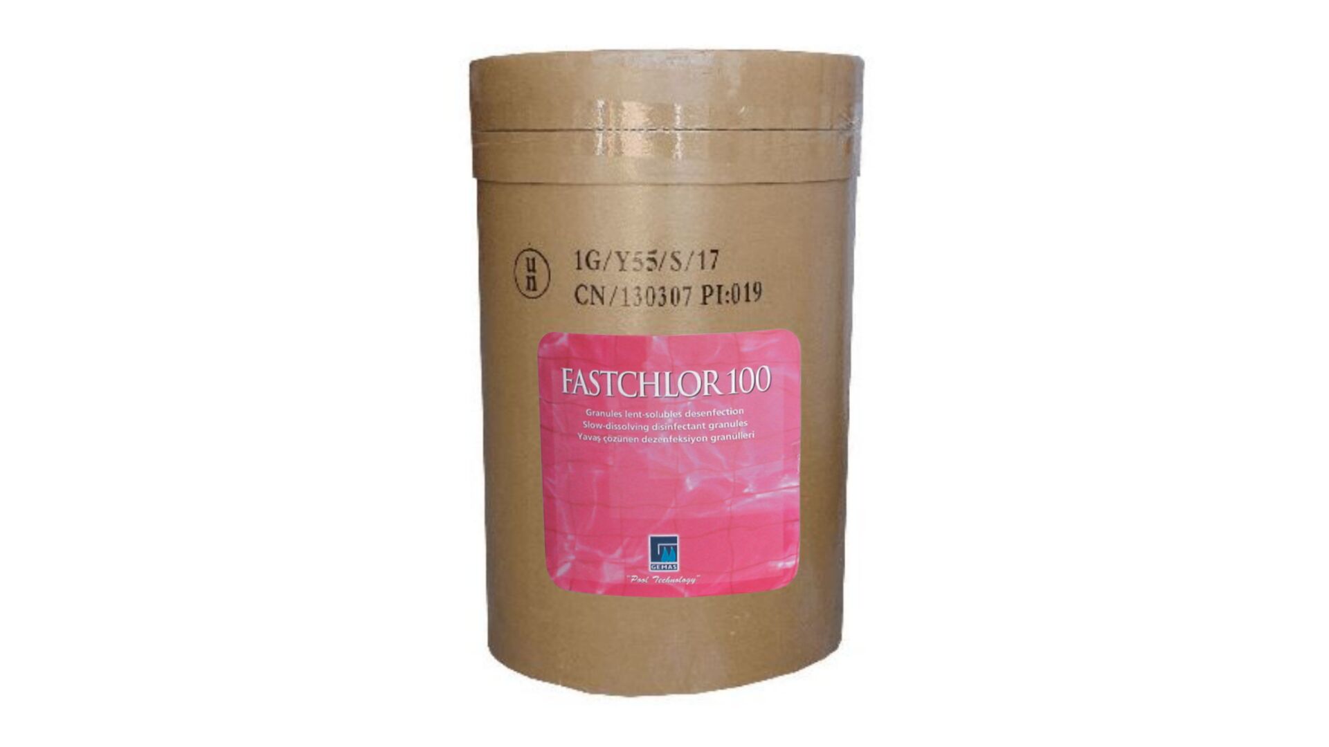Gemaş FASTCHLOR 100 50 Kg %90 Aktif Toz Klor Stabilize Triklor Granül - %90 Chlorine Granular-ToptancıyızBiz