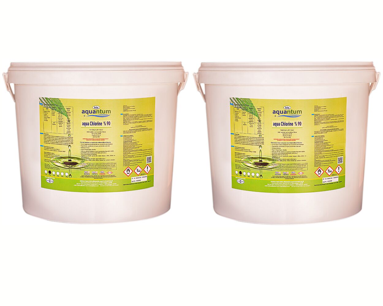 2 ADET Aquantum 15 Kg (30 KG) %90 Aktif Granül Klor - %90 Chlorine Granular-ToptancıyızBiz
