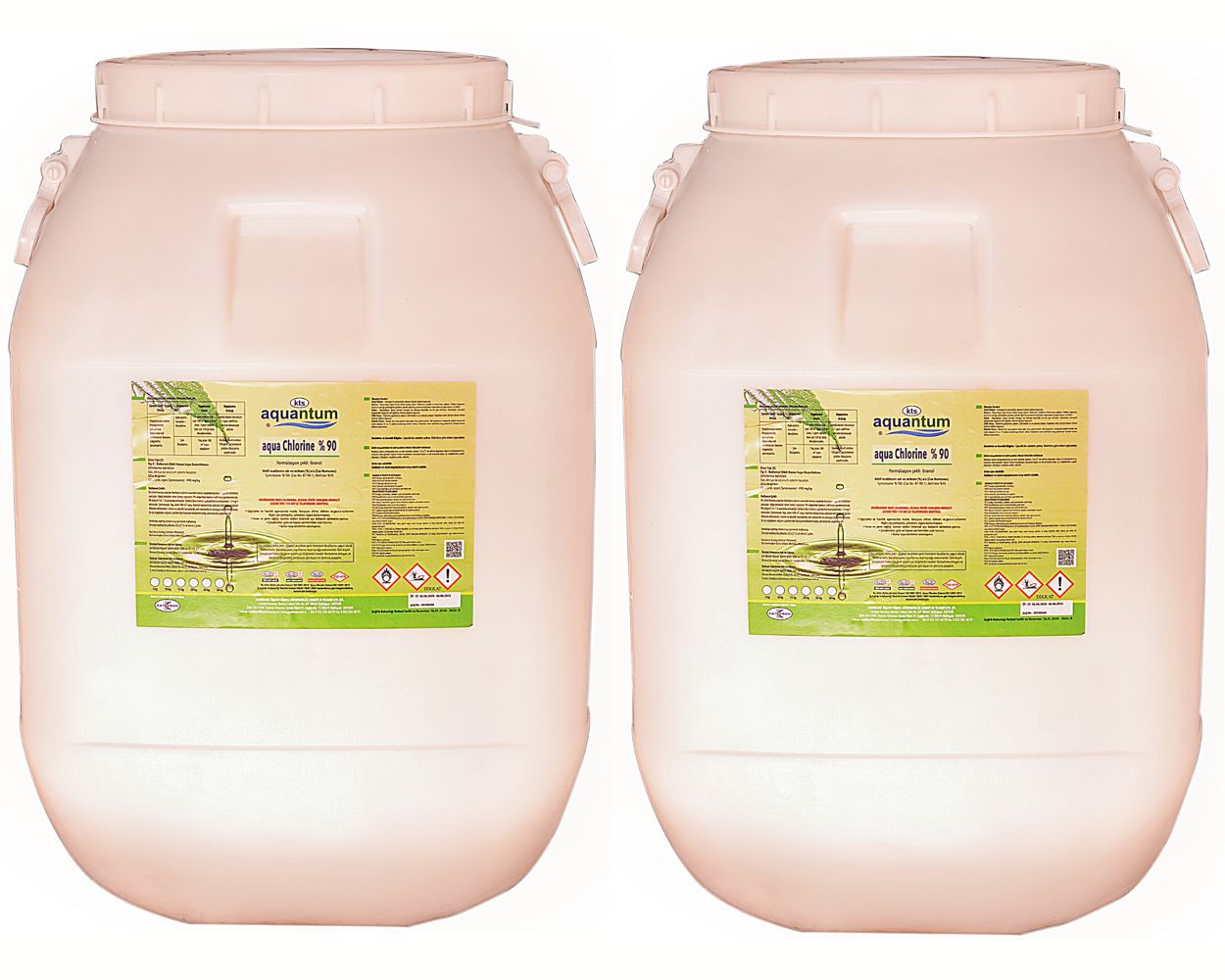 2 ADET Aquantum  50 Kg (100 KG) %90 Aktif Granül Klor - %90 Chlorine Granular-ToptancıyızBiz