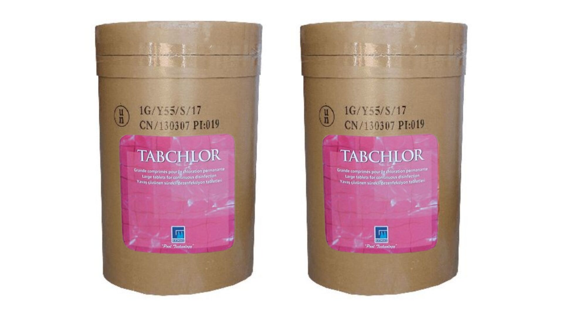 2 ADET Gemaş TABCHLOR 50 KG (100 KG) %90 Tablet Klor - %90 Chlorine Tablets - Stabilize Triklor Tableti 200 gr-ToptancıyızBiz