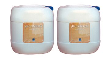 2 ADET Gemaş Ph (-) DOWN HCl Sıvı pH Düşürücü Kireç Temizleyici 25 Kg (50 KG) - pH (-) Liquid Reducer-ToptancıyızBiz