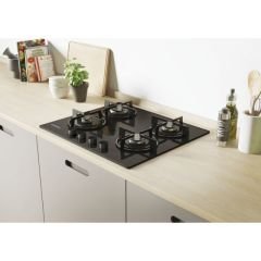 HOOVER HVW6MBB SİYAH CAM ANKASTRE OCAK