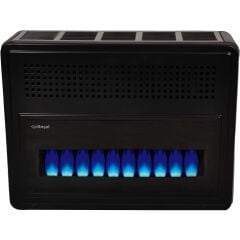 AS ROYAL HR 11000 G-DT HERMETİK DUVAR TİPİ CAMLI SOBA SİYAH