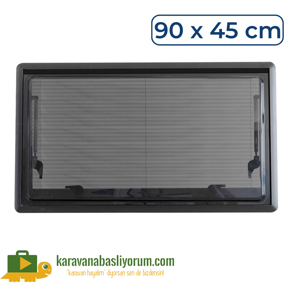 Amortisörlü Karavan Cam Pencere 90cm x 45cm