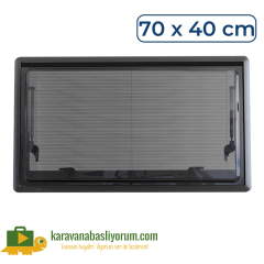 Amortisörlü Karavan Cam Pencere 70cm x 40cm