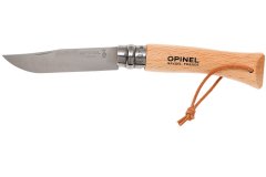 Opinel Inox 7 No Ahşap Deri Askılı Paslanmaz Çelik Çakı