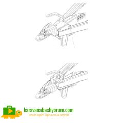 KNOTT 750-1300 kg V Modeli Frenli Kaplin (Çeki Oku) KFL12-A