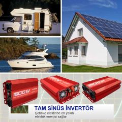 KOBB KBN1500 12V/220V 1500Watt Tam Sinüs Dönüştürücü İnvertör