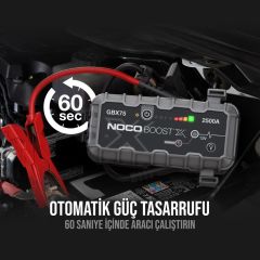 NOCO GBX75 12V 2500Amp Ultrasafe Lityum Akü Takviye + Powerbank + Led Lamba