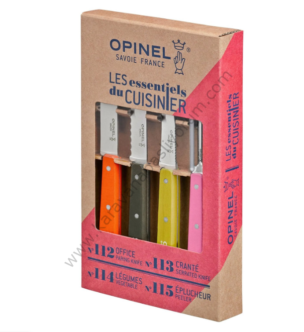 Opinel Essential Küçük Mutfak Bıçağı Seti Renkli