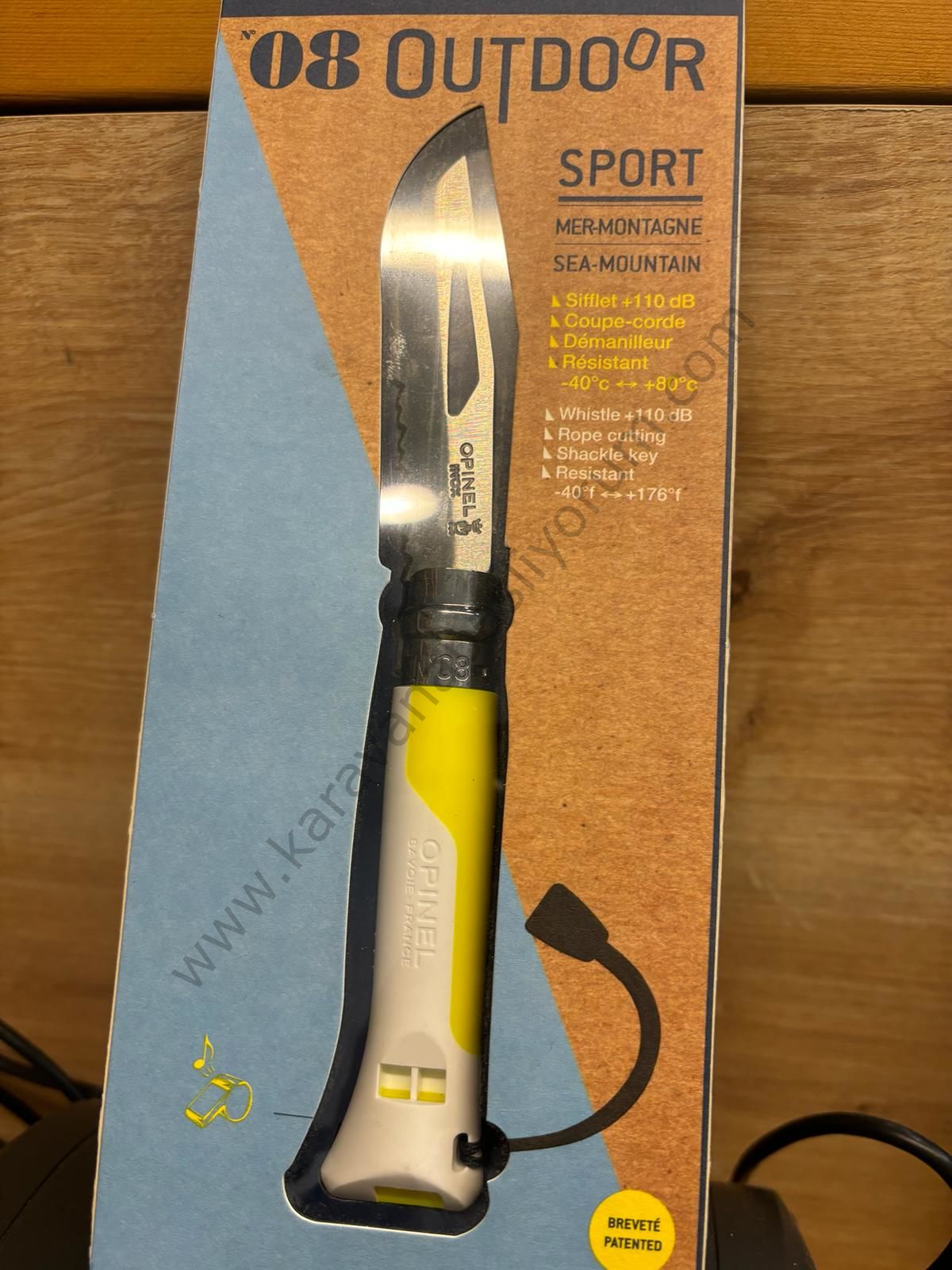 Opinel Inox No 08 Paslanmaz Çelik Çakı (Sarı/Beyaz)