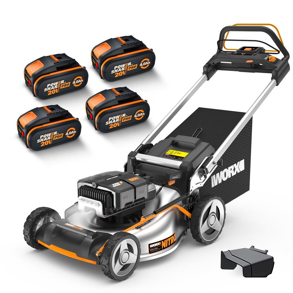 WORX WG761E 80Volt 4.0Ah. Li-ion 51cm Profesyonel Kömürsüz Şarjlı Çim Biçme