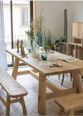 Masif Ahşap Salon Masası Habitat
