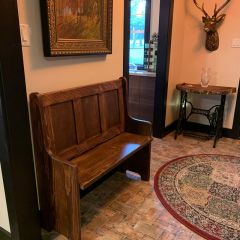 Doğal Ahşap Bench - Dekoratif Giriş Ahşap Oturak Hallway