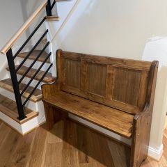 Doğal Ahşap Bench - Dekoratif Giriş Ahşap Oturak Hallway
