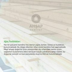 Torna Ayak Masif Ahşap Orta Sehpa - Doğal Ahşap Kütük Sehpa