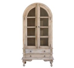 KİTAPLIK & VİTRİN Masif Ahşap Büfe Vitrin Masif Doğal Ahşap Kitaplık