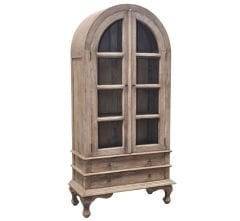 KİTAPLIK & VİTRİN Masif Ahşap Büfe Vitrin Masif Doğal Ahşap Kitaplık