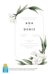 Davetiye Beyaz Zambak