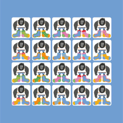 Giant Socks Gorilla: 40 Kartlı Hafıza, Eşleştirme ve Puzzle Oyunu