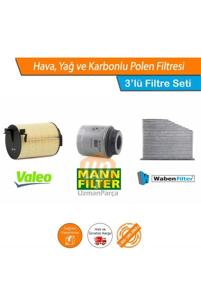 Tiguan 1.4 TSI CAX Filtre Seti Valeo Mann Wbn Karbonlu 2010-2015