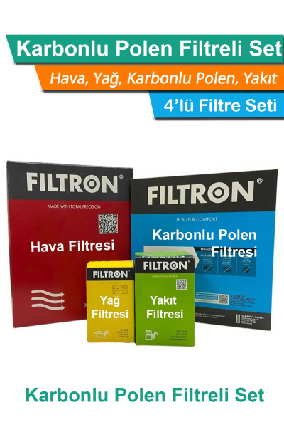 VW Golf 6 1.4 TSI CAX Mann Filtron Filtre Bakım Seti 2009-2012 Hava+Yağ+Yakıt+Karbonlu Polen