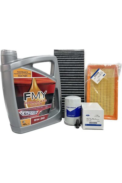 Ford Focus 1 1.6 Benzinli Filtre Bakım Seti 1998-2005 Hava+Yağ+Karbonlu Polen Filtresi+Motor Yağı
