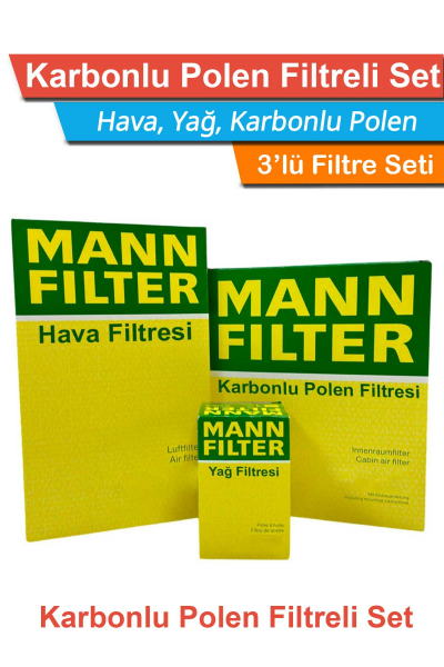 Seat Altea 1.6 Benzinli MANN Filtre Bakım Seti 2004-2007 Hava+Yağ+Karbonlu Polen