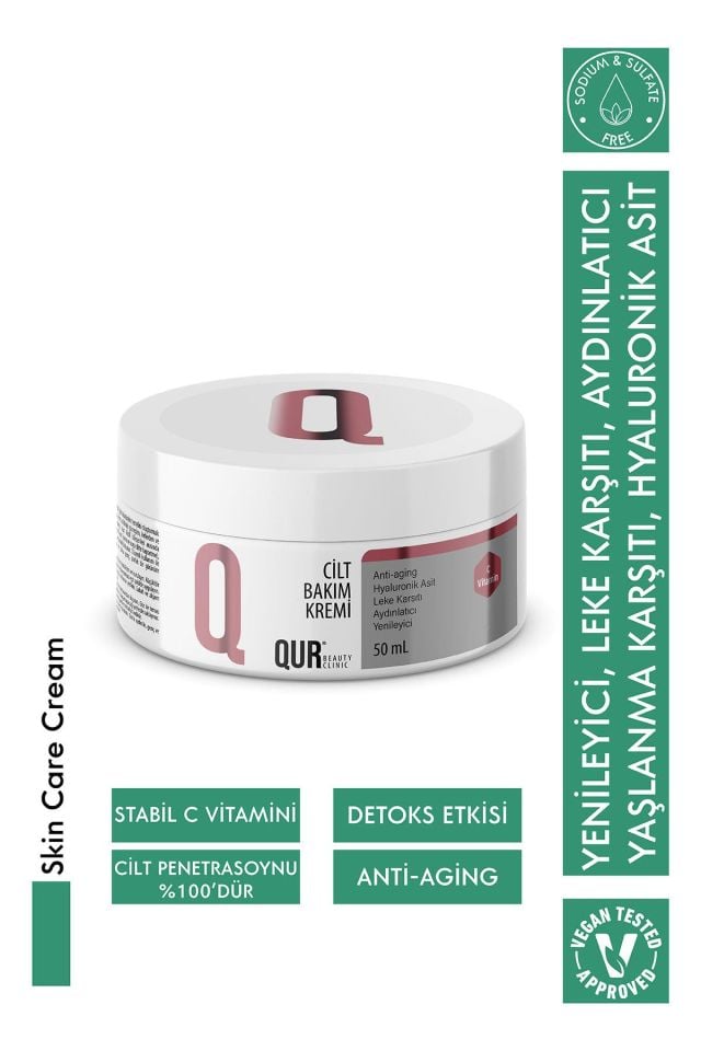 Kırışıklık Giderici Ve Cilt Yenileyici Aydınlatıcı Leke Karşıtı C Vitaminli Cilt Bakım Kremi