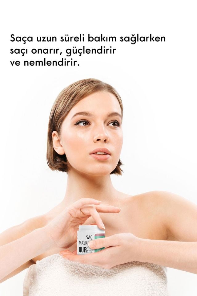 Bitkisel Düzleştirici Onarıcı Parlaklık Veren Dökülme Karşıtı Ve Uzatma Etkili Vegan Saç Maskesi