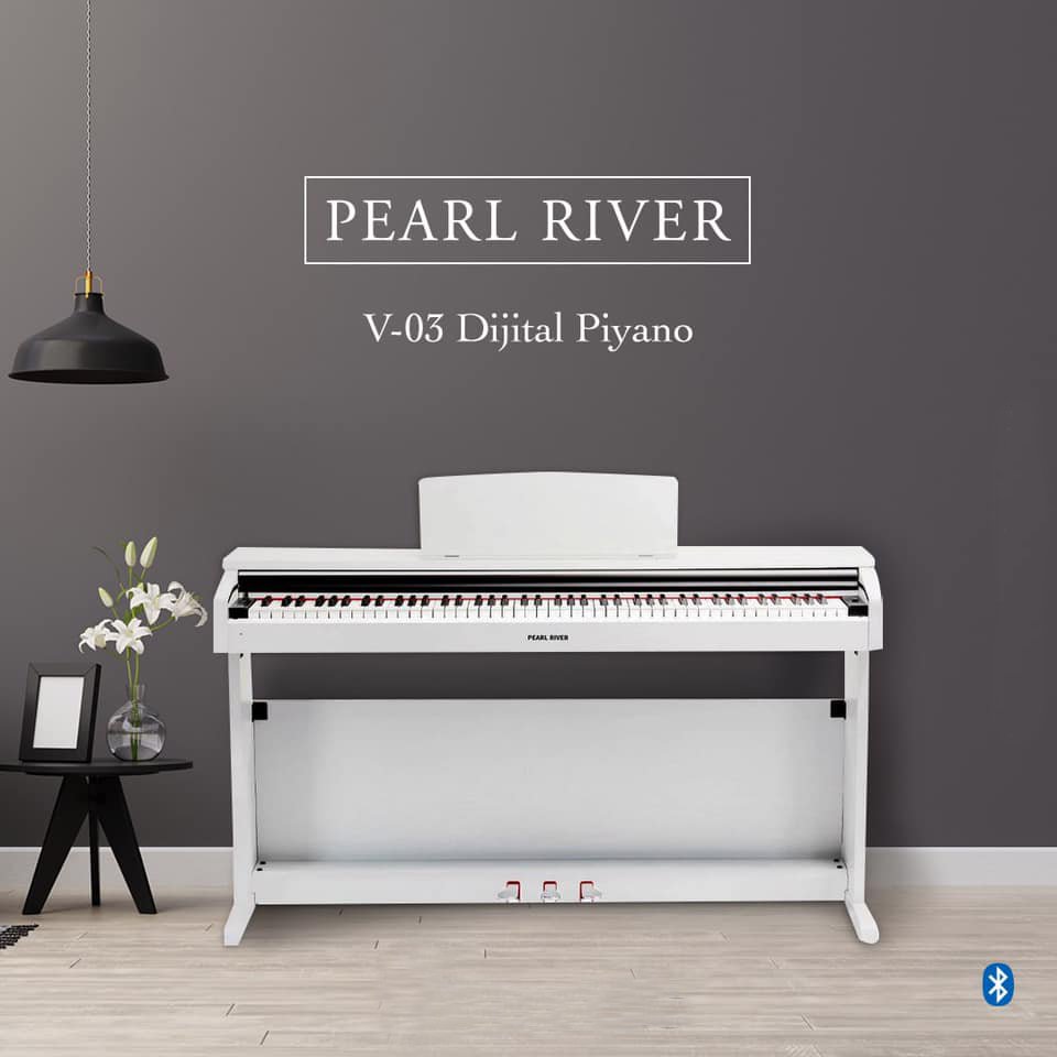 Pearl River V-03 Dijital Piyano (Beyaz)