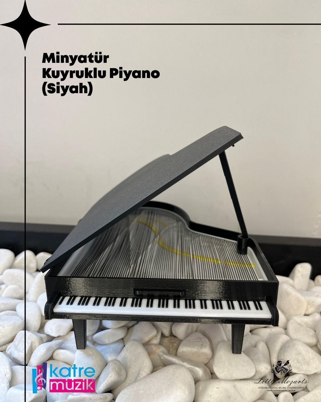 Minyatür Kuyruklu Piyano Siyah