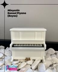 Minyatür Duvar Piyanosu Beyaz