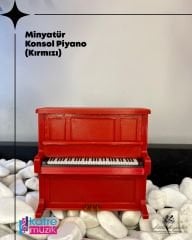Minyatür Duvar Piyanosu Kırmızı
