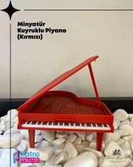 Minyatür Kuyruklu Piyano Kırmızı