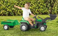 Bucket Tractor with Full Ranchero Trailer