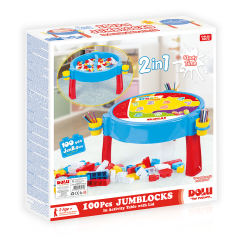 Full 100 Pieces Mega Block Activity Table