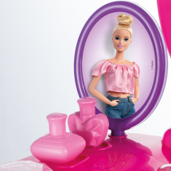 Barbie Ayaklı Makyaj Masası Ve Sandalye Seti