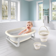 Foldable Triple Baby Bath Set - Relax Beige