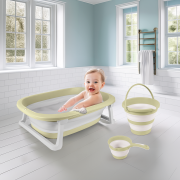 Foldable Triple Baby Bath Set - Relax Beige